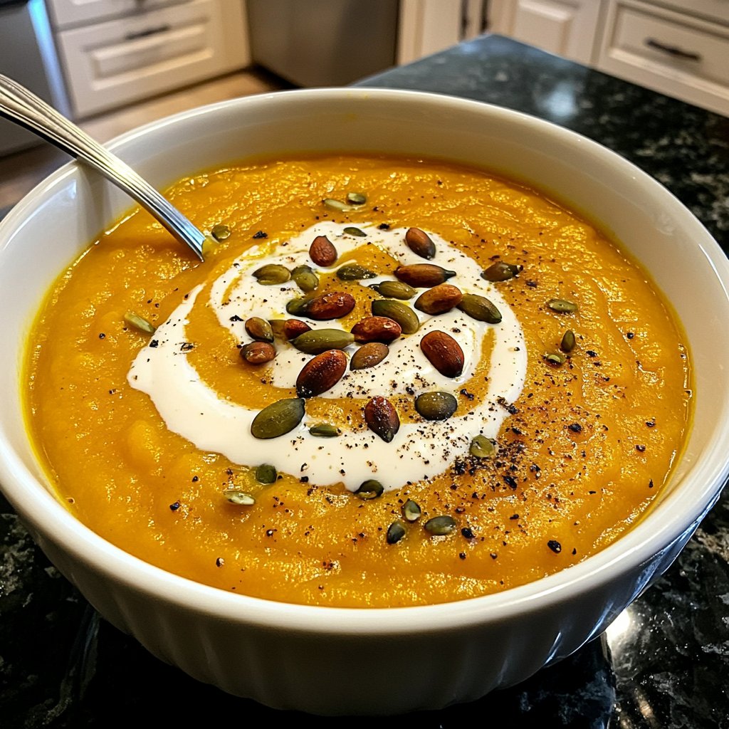 Squash Soup Rich Flavor