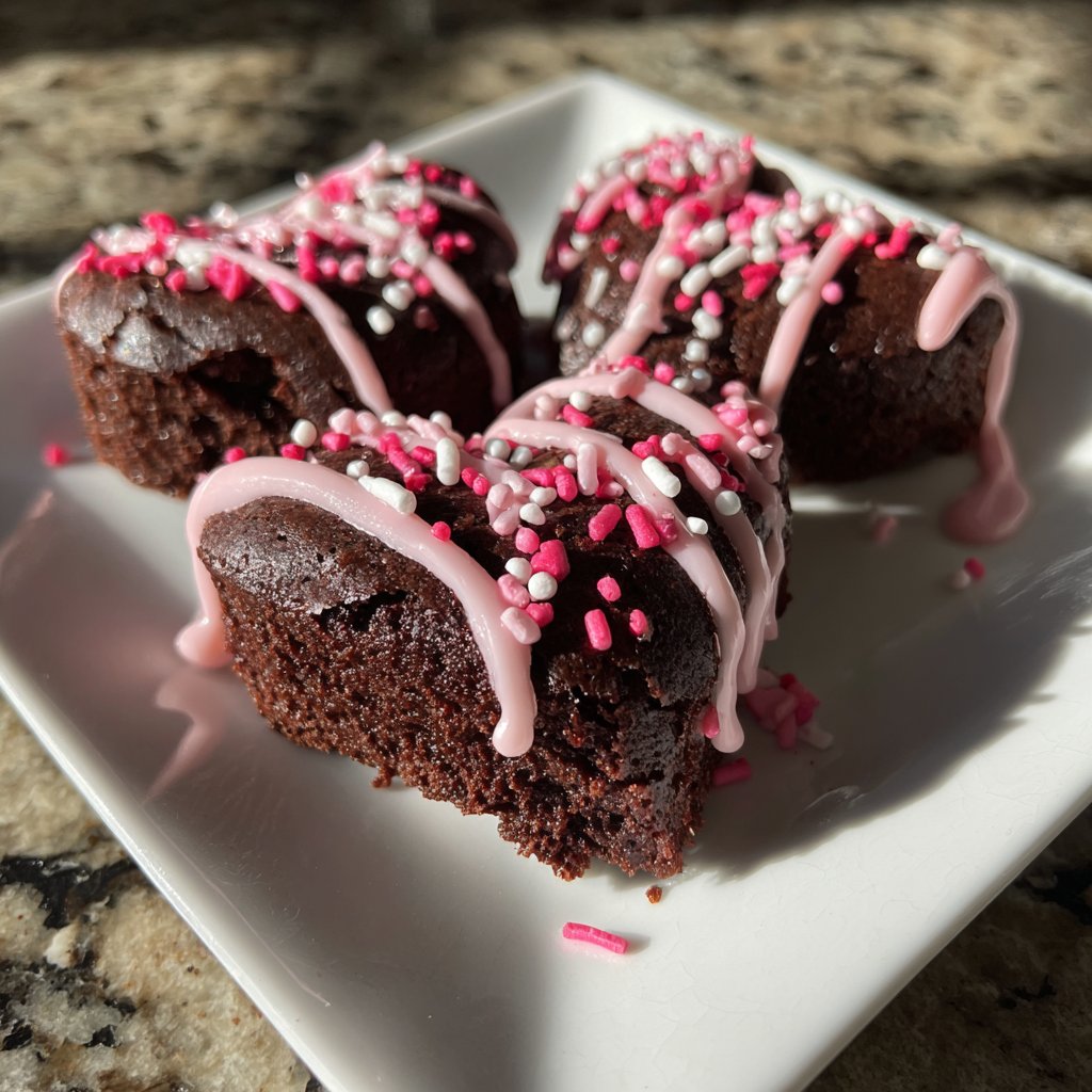 Valentines Treats Mini Brownie Hearts