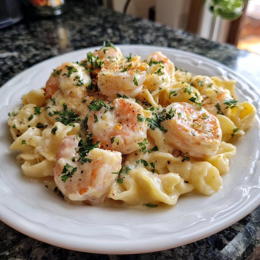 Creamy Garlic Shrimp Pasta