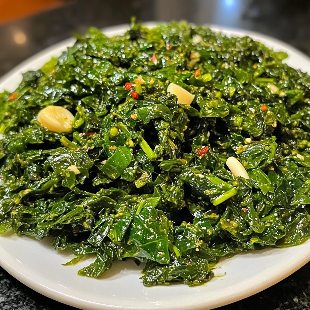 Jamaican Callaloo with Garlic