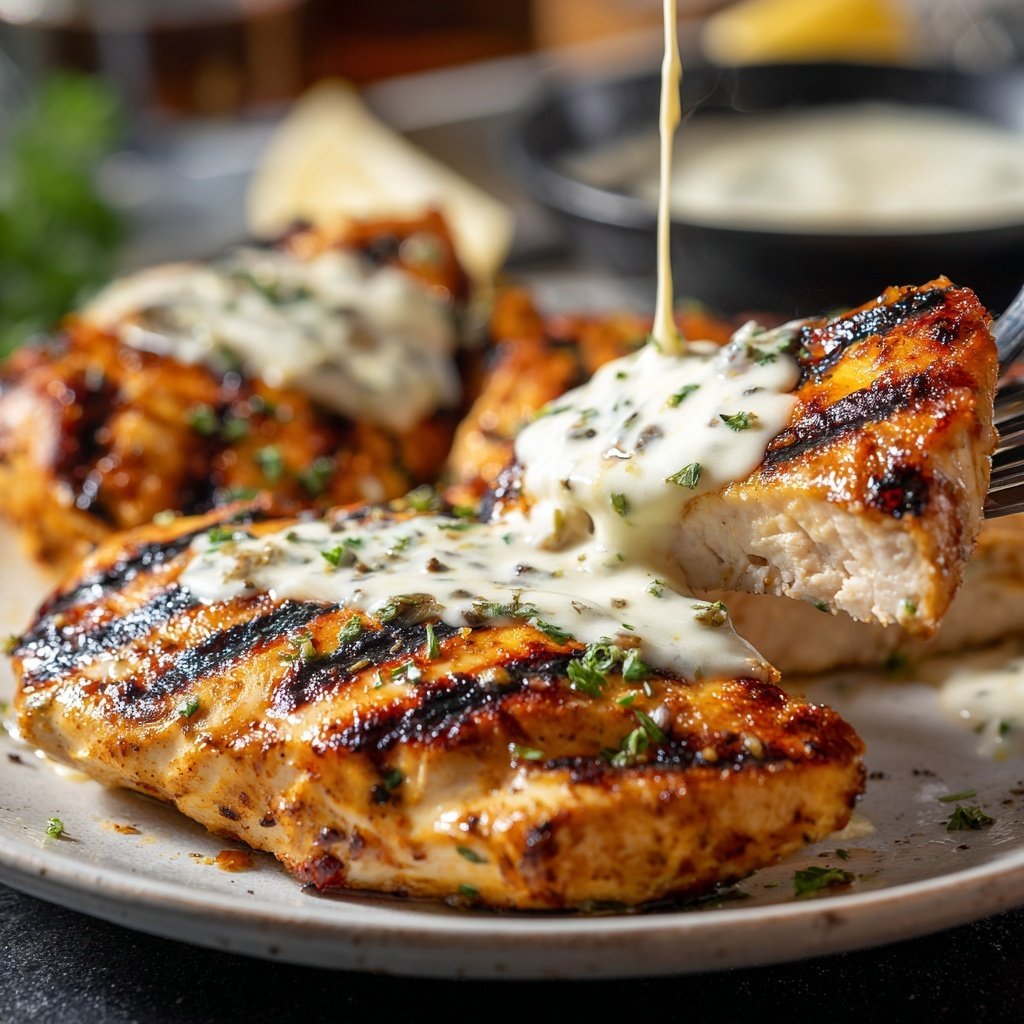 Chicken Breast with Garlic Yogurt
