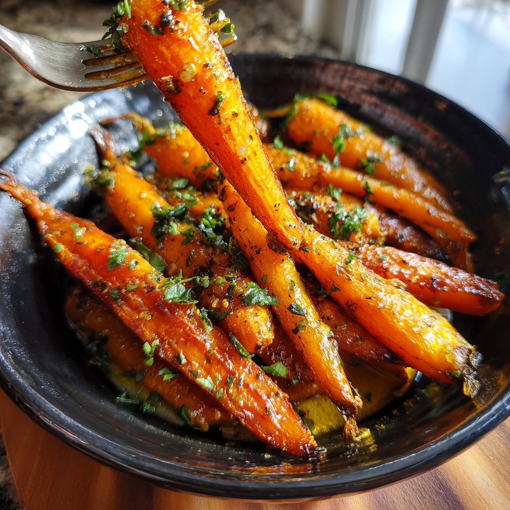 Honey Mustard Roasted Carrots