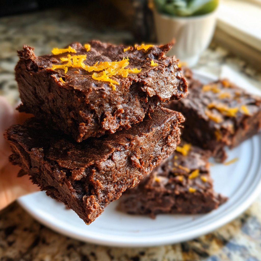 Cottage Cheese Brownies with Orange Zest