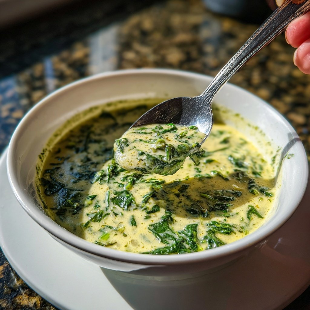 Creamy Lemon Spinach Soup