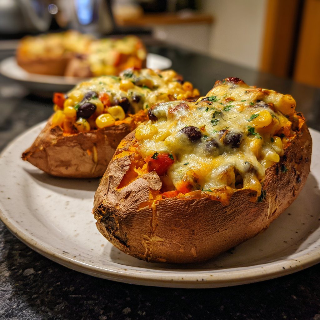 Valentine Dinner Stuffed Sweet Potatoes