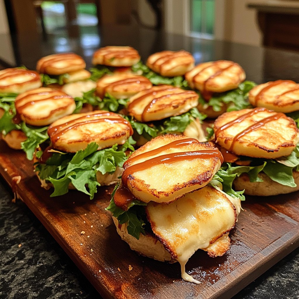 Sliders with Halloumi