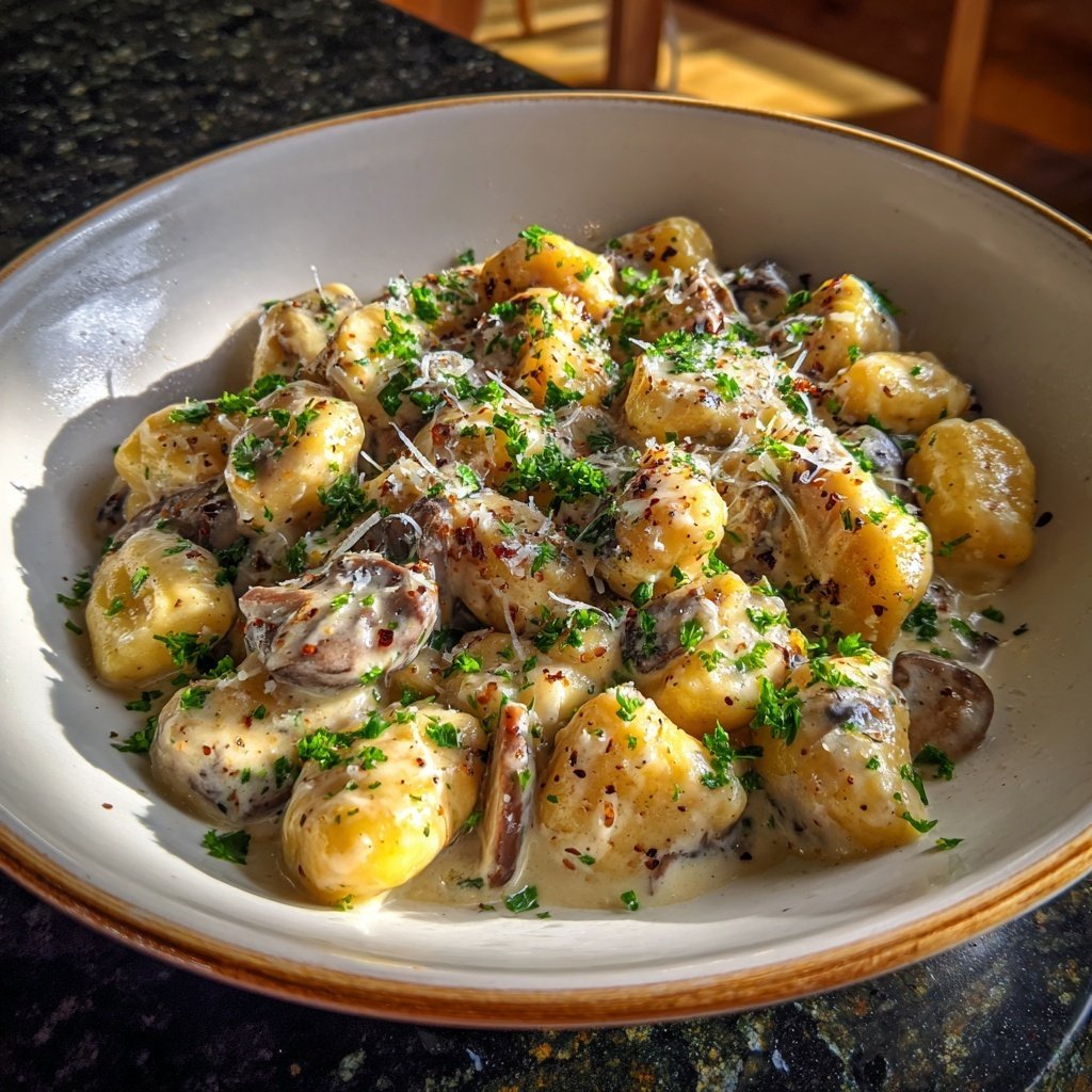 Creamy Mushroom Gnocchi