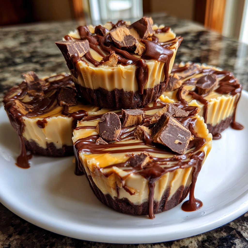 Super Bowl Dessert Peanut Butter Fudge Cups
