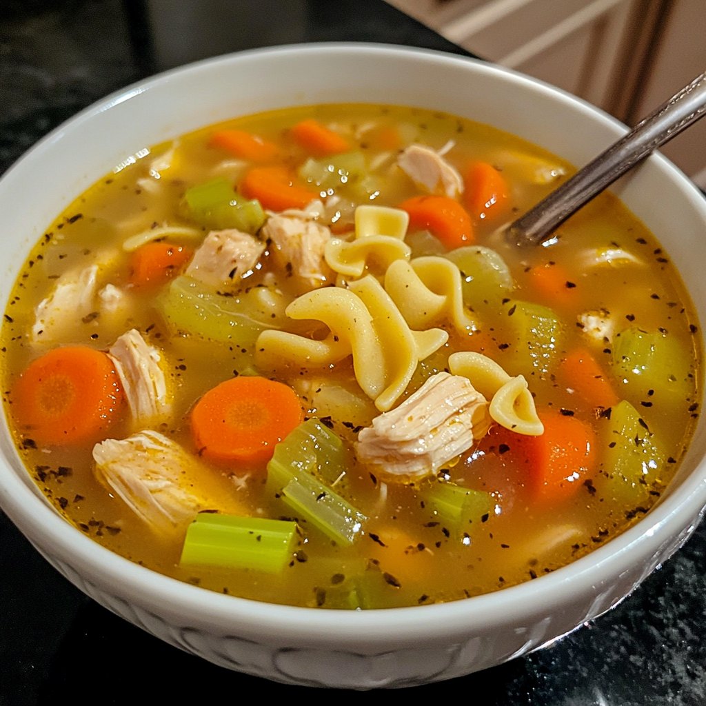 Healthy Crockpot Chicken Noodle Soup