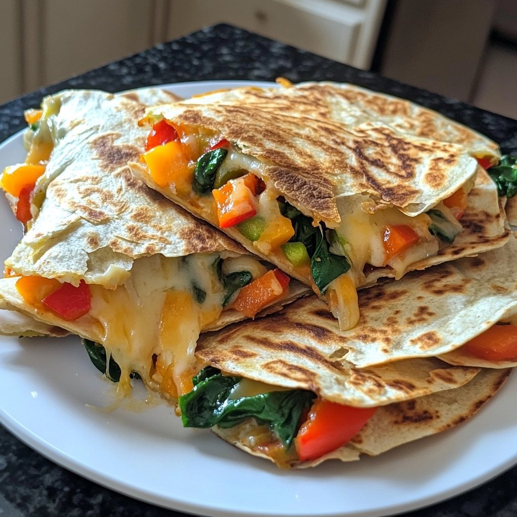 One-Pan Veggie Quesadillas Recipe