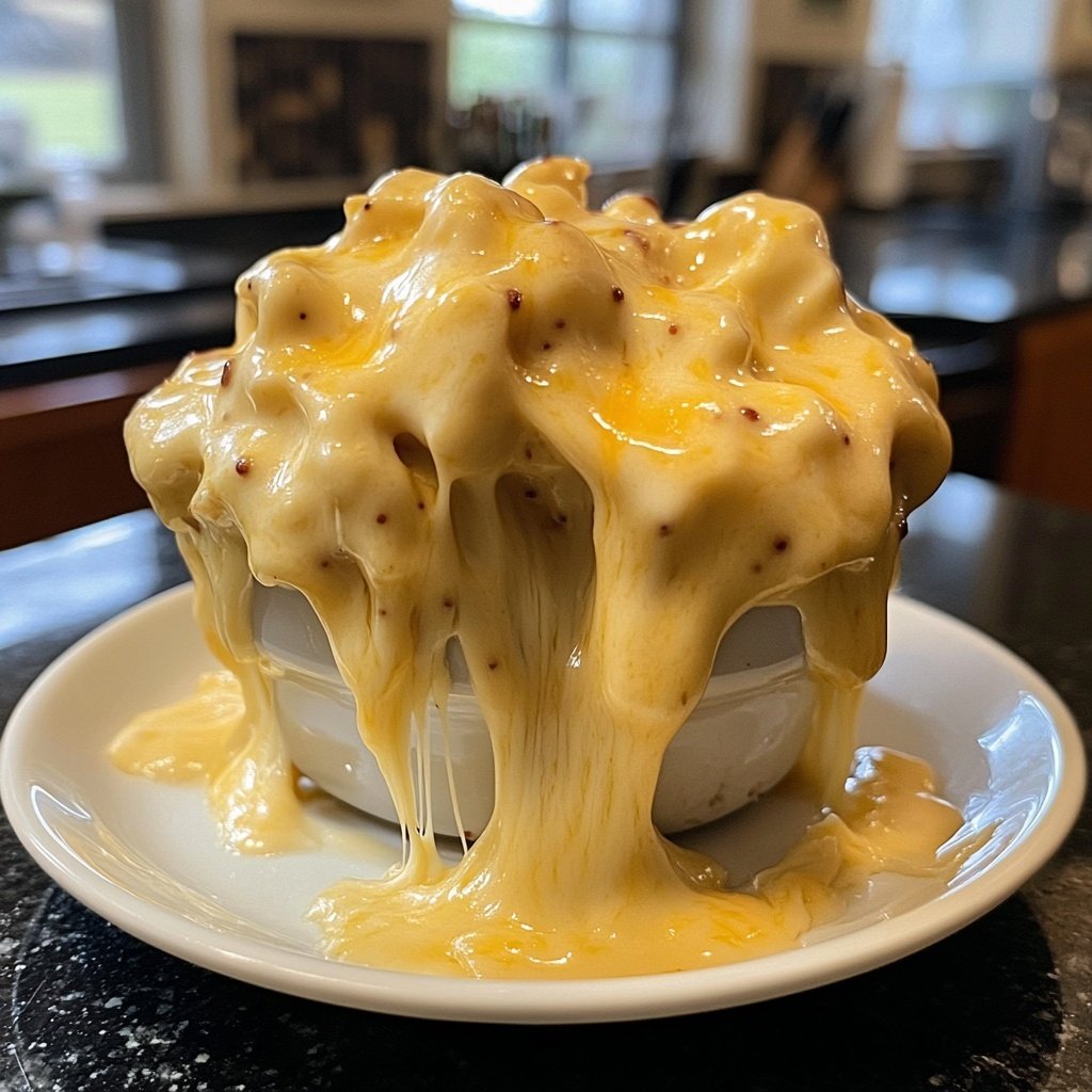 Fondue with Cheddar and Mustard