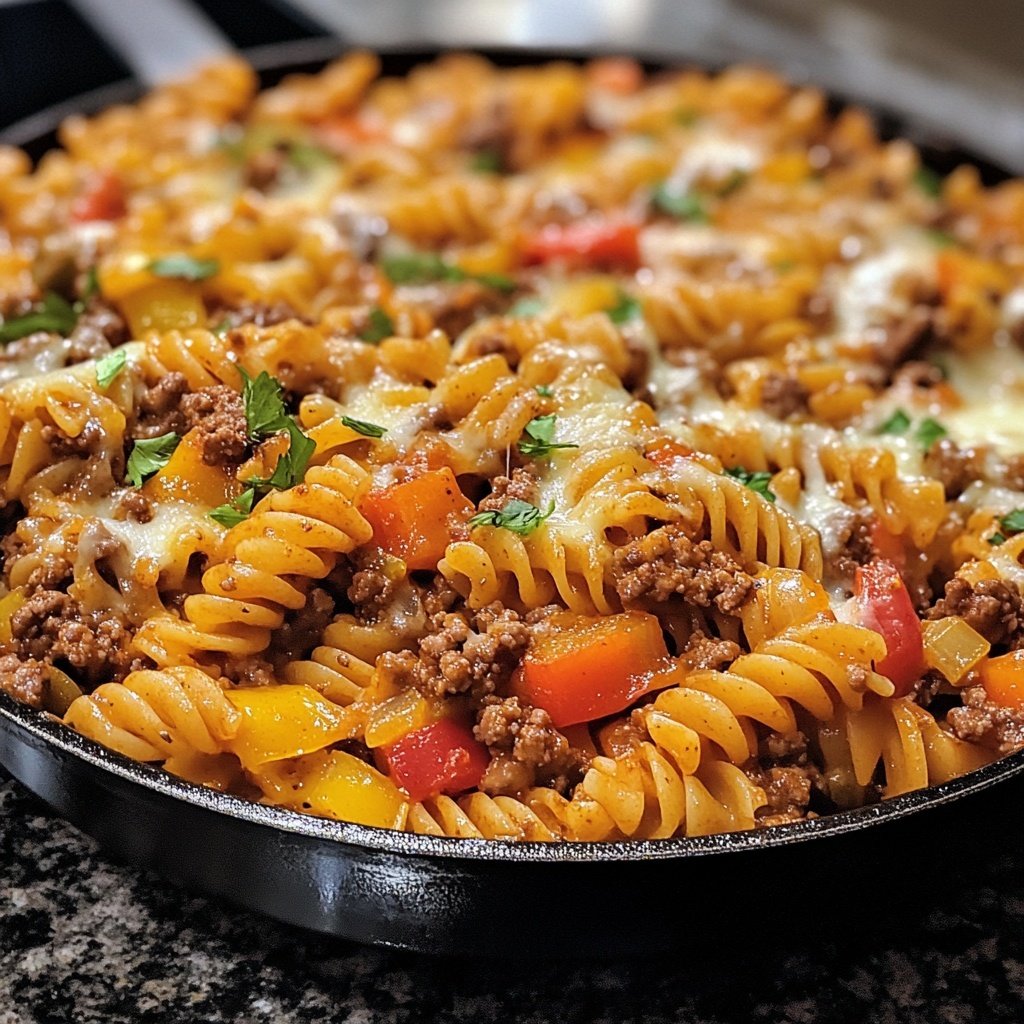 Ground Beef Pasta Skillet