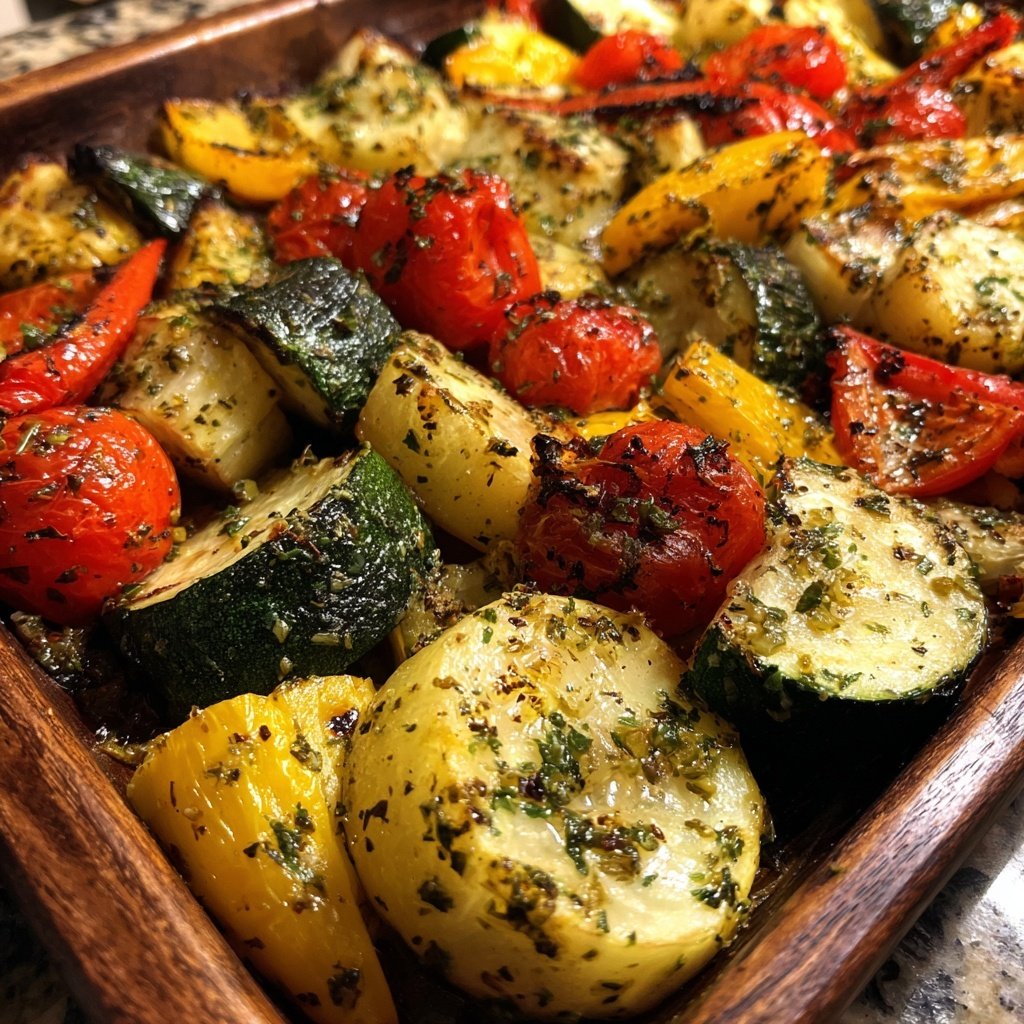 Garlic Herb Roasted Vegetable Tray