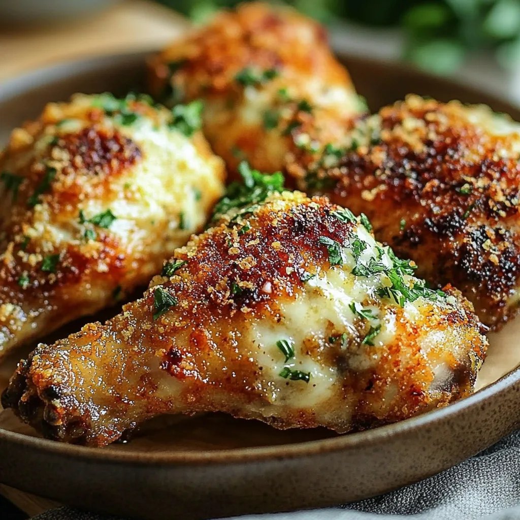 Crunchy Garlic Parmesan Chicken Drumsticks