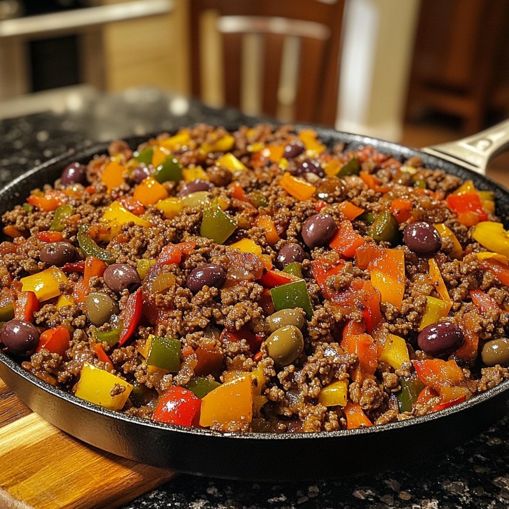 Ground Beef Skillet Mediterranean