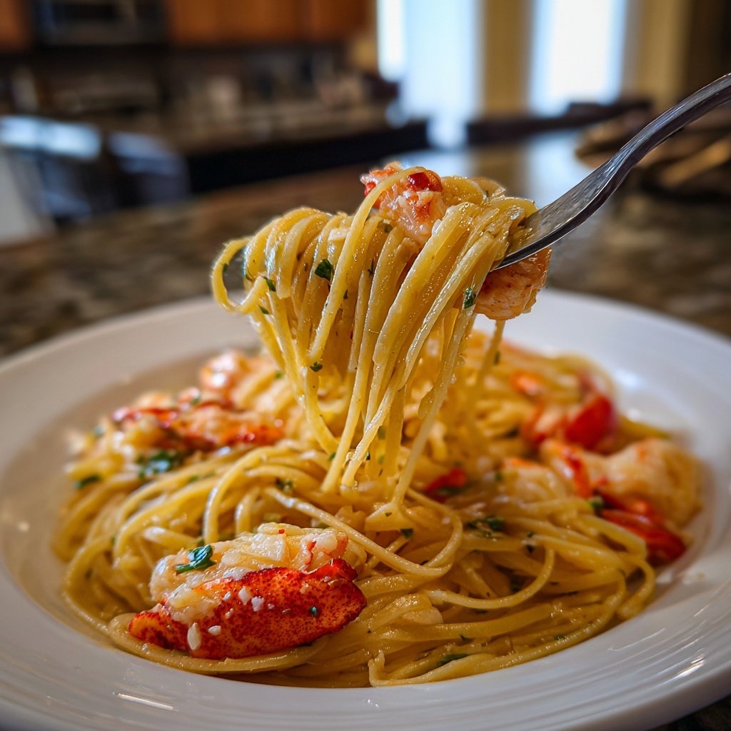 Garlic Butter Lobster Pasta