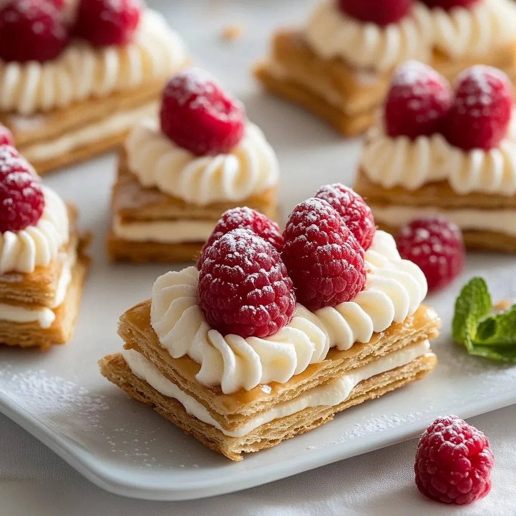 Raspberry Cream Napoleons