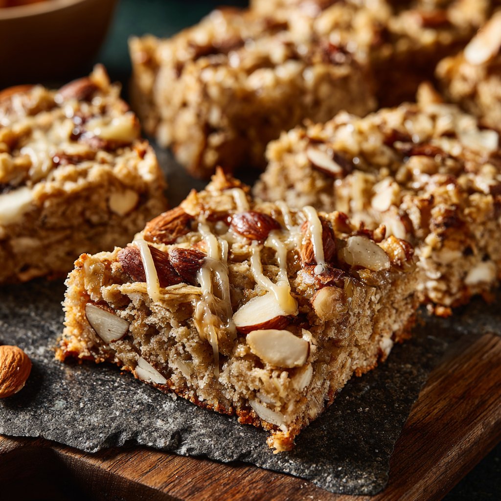 Vanilla Almond Oat Breakfast Squares