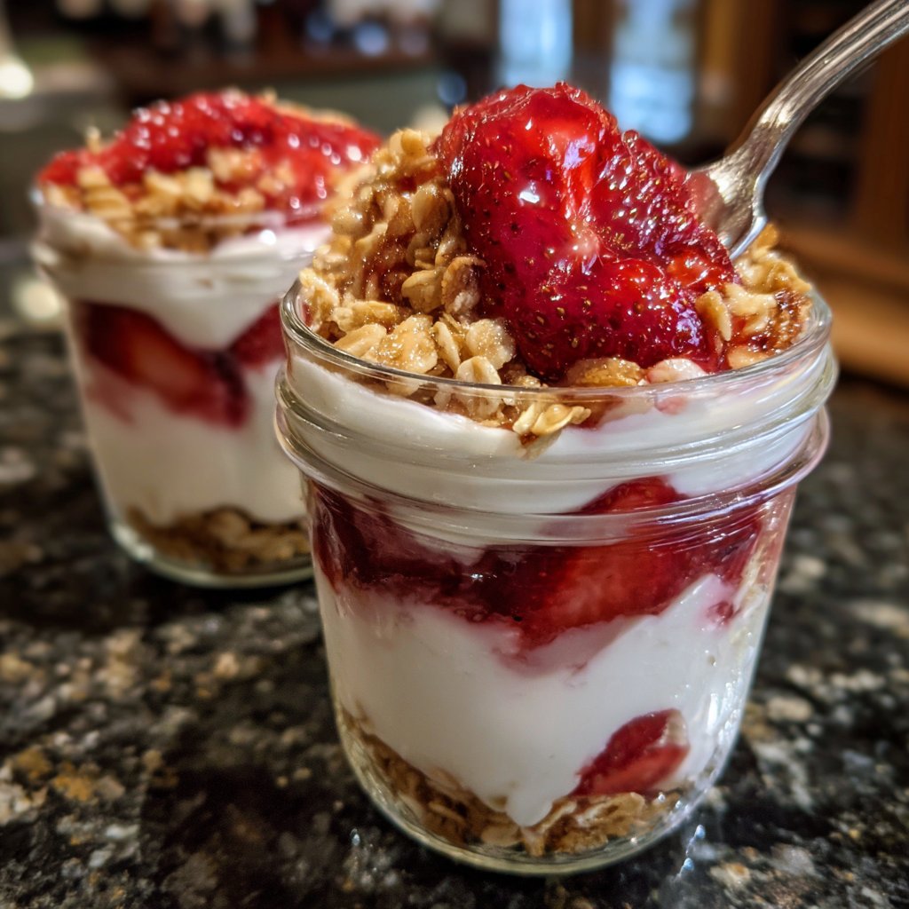 Strawberry Yogurt Oat Parfaits